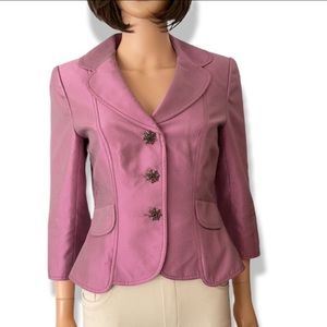 Kay Unger Mauve Pink Peplum Blazer